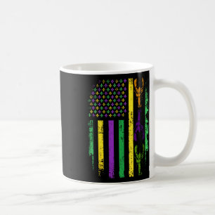 Mardi Gras Us American Flag With Crawfish New Orle Coffee Mug
