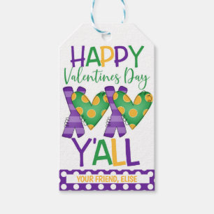 Mardi Gras Valentine Favour Tag