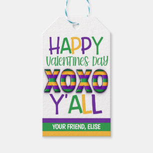 Mardi Gras Valentine Favour Tag