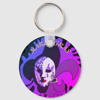 Mardi Gras Venetian Mask Colourful Key Ring