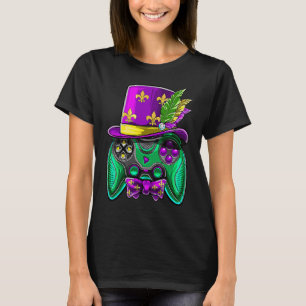 Mardi Gras Video Game Controller for Gamer Mardi G T-Shirt