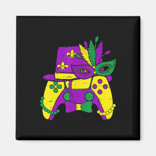 Mardi Gras Video Game Controller Jester Hat Costum Magnet