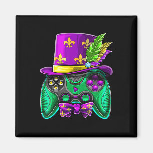 Mardi Gras Video Game Controller Jester Hat Costum Magnet