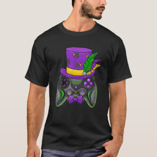 Mardi Gras Video Game Controller Jester Hat Costum T-Shirt
