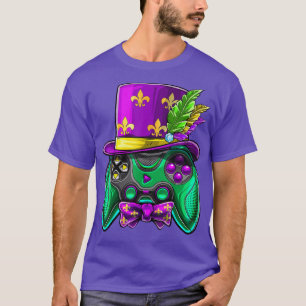 Mardi Gras Video Game Controller Jester Hat Costum T-Shirt