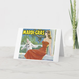 MARDI-GRAS VINTAGE ART POSTER CARD