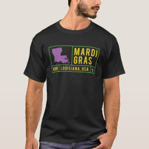 Mardi Gras Vintage New Orleans 1699 Louisiana T-Shirt