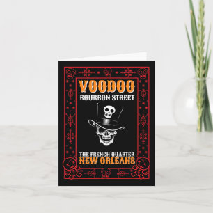 Mardi Gras Voodoo Lover Black Magic Carnival Fan V Card