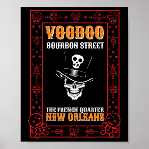 Mardi Gras Voodoo Lover Black Magic Carnival Fan V Poster