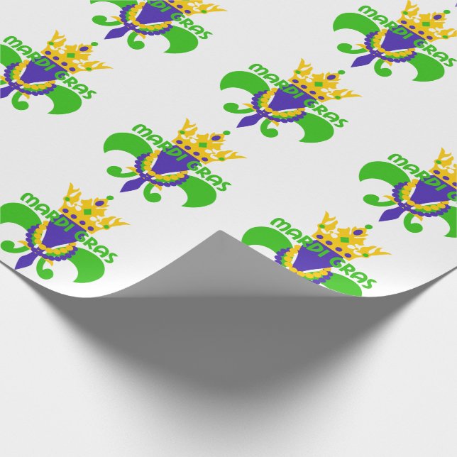 Mardi Gras Wrapping Paper (Corner)