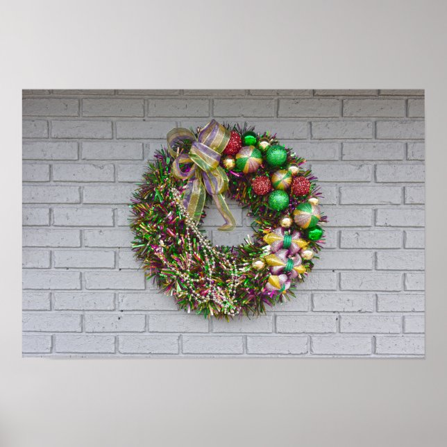 Mardi Gras Wreath Poster (Front)