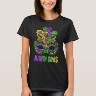 Mardi Gras Yall Carnival Mask Beads Costume New Or T-Shirt