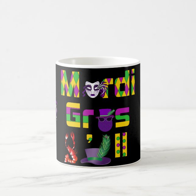 Mardi Gras Y'all Thunder_Cove Coffee Mug (Center)