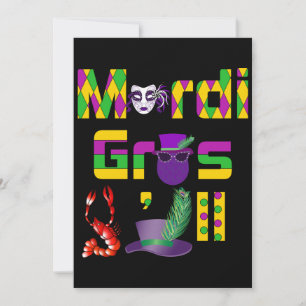 Mardi Gras Y'all Thunder_Cove Invitation