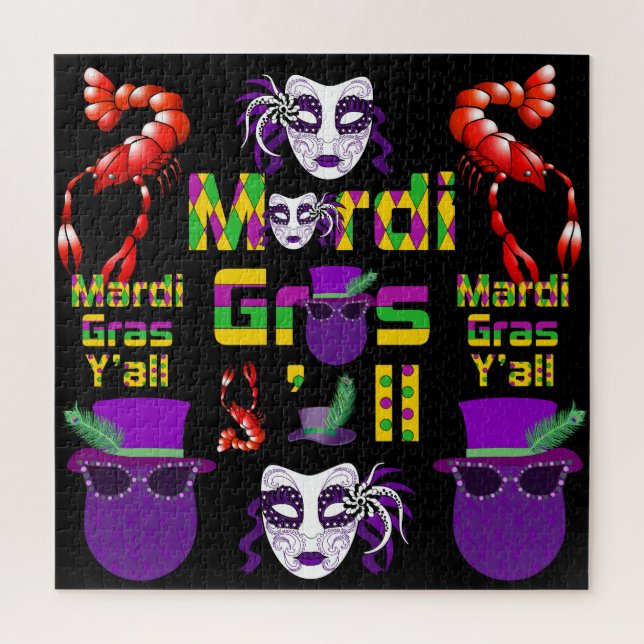Mardi Gras Y'all Thunder_Cove Jigsaw Puzzle (Vertical)