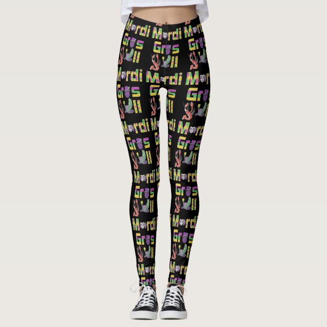 Mardi Gras Y'all Thunder_Cove Leggings (Front)