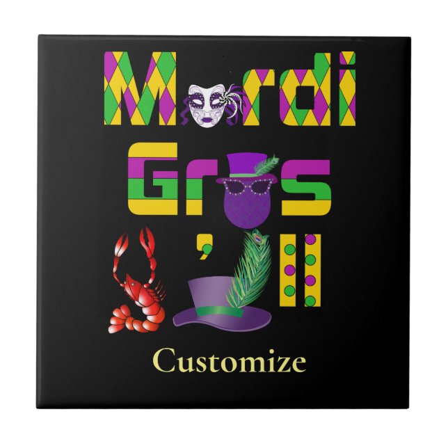 Mardi Gras Y'all Thunder_Cove Tile (Front)