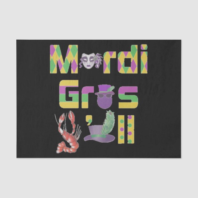 Mardi Gras Y'all Thunder_Cove Tissue Paper (Front)