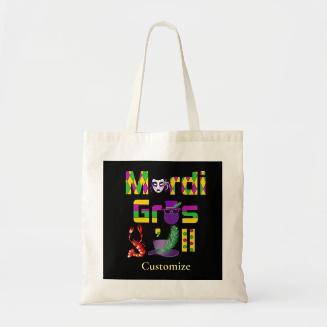 Mardi Gras Y'all Thunder_Cove Tote Bag (Front)