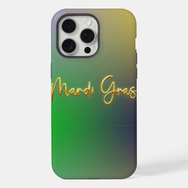 Mardi Gras Yellow, Purple, Green iPhone Case (Back)