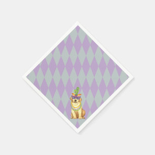Mardi Gras YellowLab Napkin