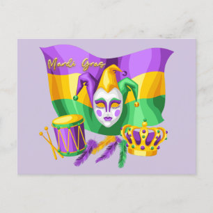 Mardi Grass Celebration Postcard