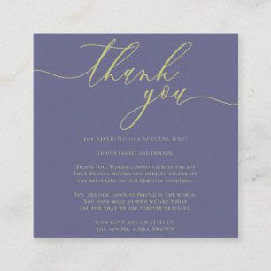 Mardi Grass Colour Scheme Custom Photo Thank You Enclosure Card