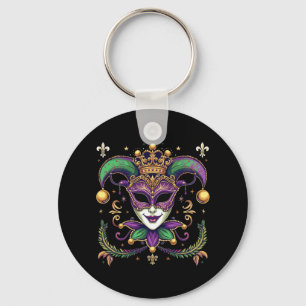 Mardi Grass Y’all – Celebrate Carnival Season New Key Ring