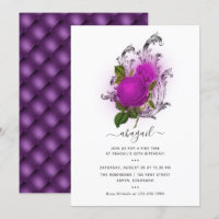 Mardi GrasTropical Peacock Birthday Party Invitati