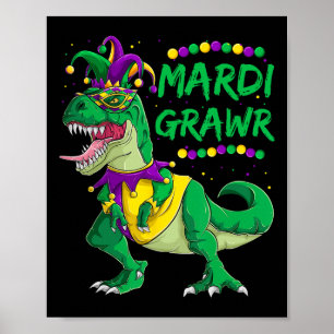 Mardi Grawr Dino Jester Outfit  Poster