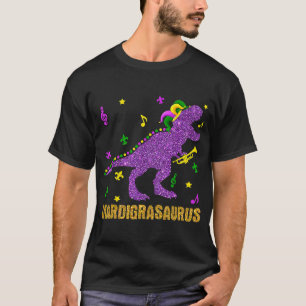 Mardi Grawr Rex Mardigrasaurus Dinosaurs Mardi Gra T-Shirt
