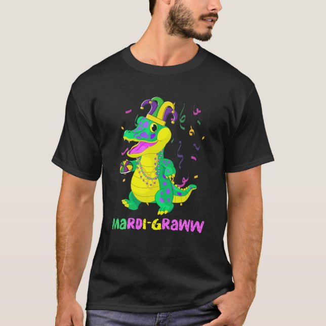 Mardi Grawr Rex With King Cake For Men, Women, Kid T-Shirt (Front)