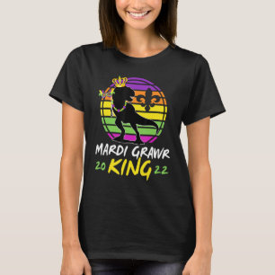 Mardi Grawr T Rex Dino Mardi Gras King 2022 Funny T-Shirt