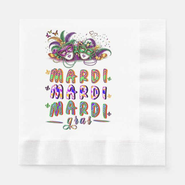 Mardi Mardi Mardi Gras Napkin (Front)