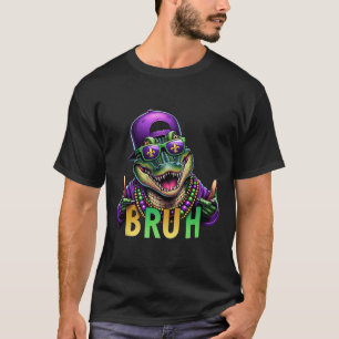 Mardigator Alligator Bruh Mardi Gras Costume Teens T-Shirt