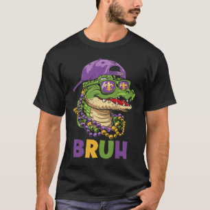 Mardigator Alligator Bruh Mardi Gras Costume Teens T-Shirt