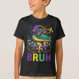 Mardigator Alligator Bruh Shirt Mardi Gras Costume