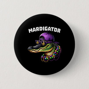 Mardigator Funny Mardi Gras Costume Men Women Kid  6 Cm Round Badge