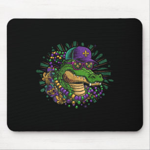 Mardigator Mardi Gras Alligator Costume Women Men Mouse Pad
