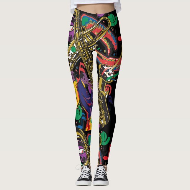 Mardis Gras New Orleans Leggings (Front)