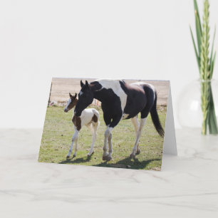 Mare and Filly Walking Card