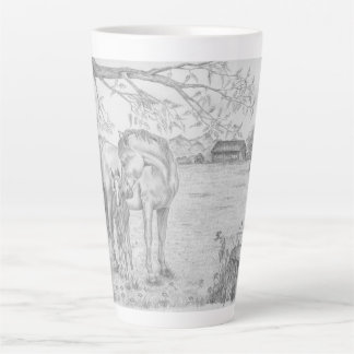 Mare and Foal Latte Mug