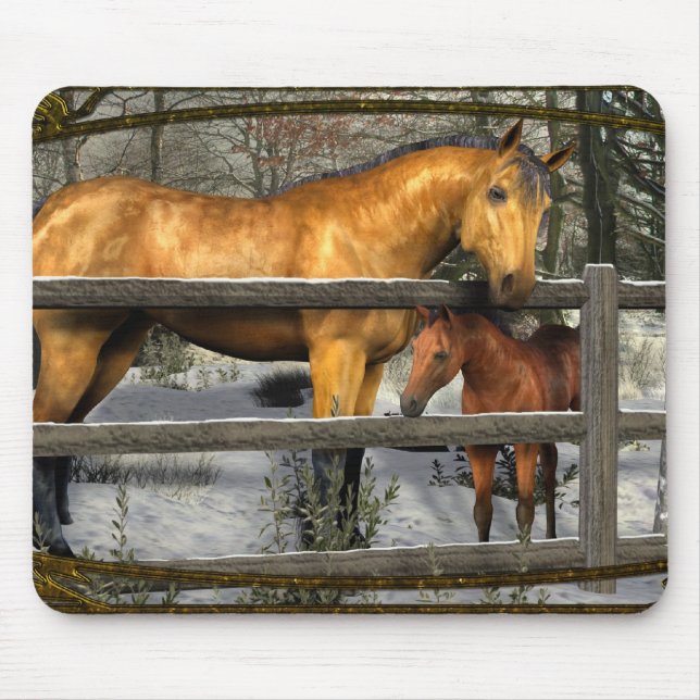 Mare and Foal Mouse Pad (Front)