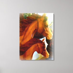 mare and pony wrapped canvas