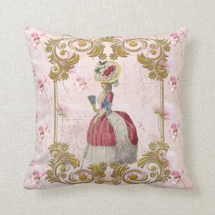 Mare Antoinette Floral Pillow pink クッションC