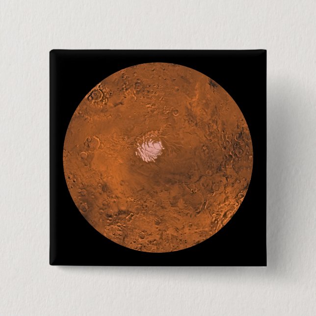Mare Australe region of Mars 15 Cm Square Badge (Front)