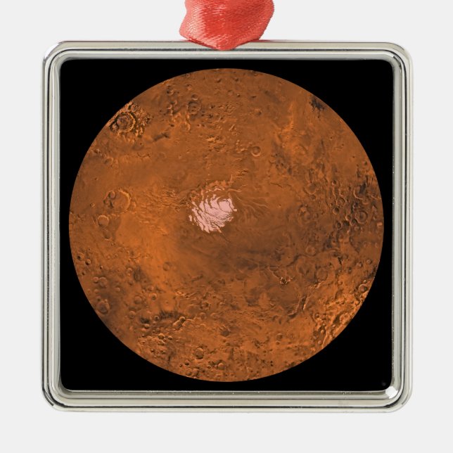 Mare Australe region of Mars Metal Tree Decoration (Front)