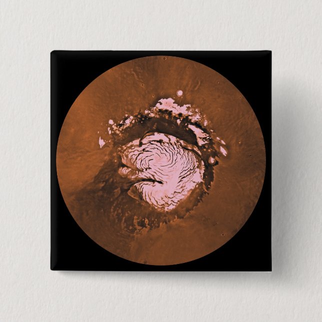 Mare Boreum region of Mars 15 Cm Square Badge (Front)