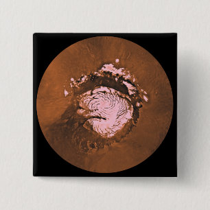 Mare Boreum region of Mars 15 Cm Square Badge