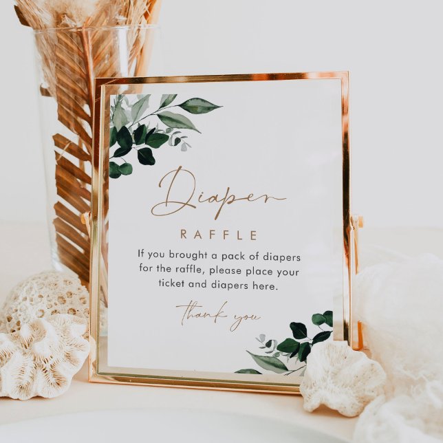 MAREE Greenery Diaper Raffle Sign (Creator Uploaded)